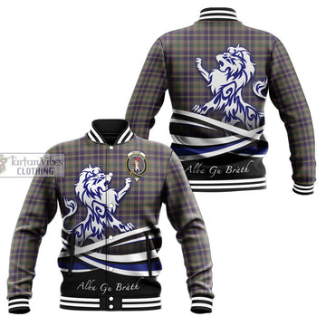 Taylor Weathered Tartan Baseball Jacket with Alba Gu Brath Regal Lion Emblem