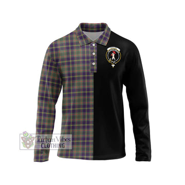 Taylor Weathered Tartan Long Sleeve Polo Shirt with Family Crest and Half Of Me Style