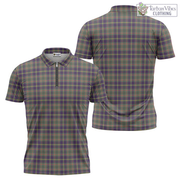 Taylor Weathered Tartan Zipper Polo Shirt