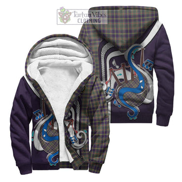 Taylor Weathered Tartan Sherpa Hoodie with Epic Bagpipe Style