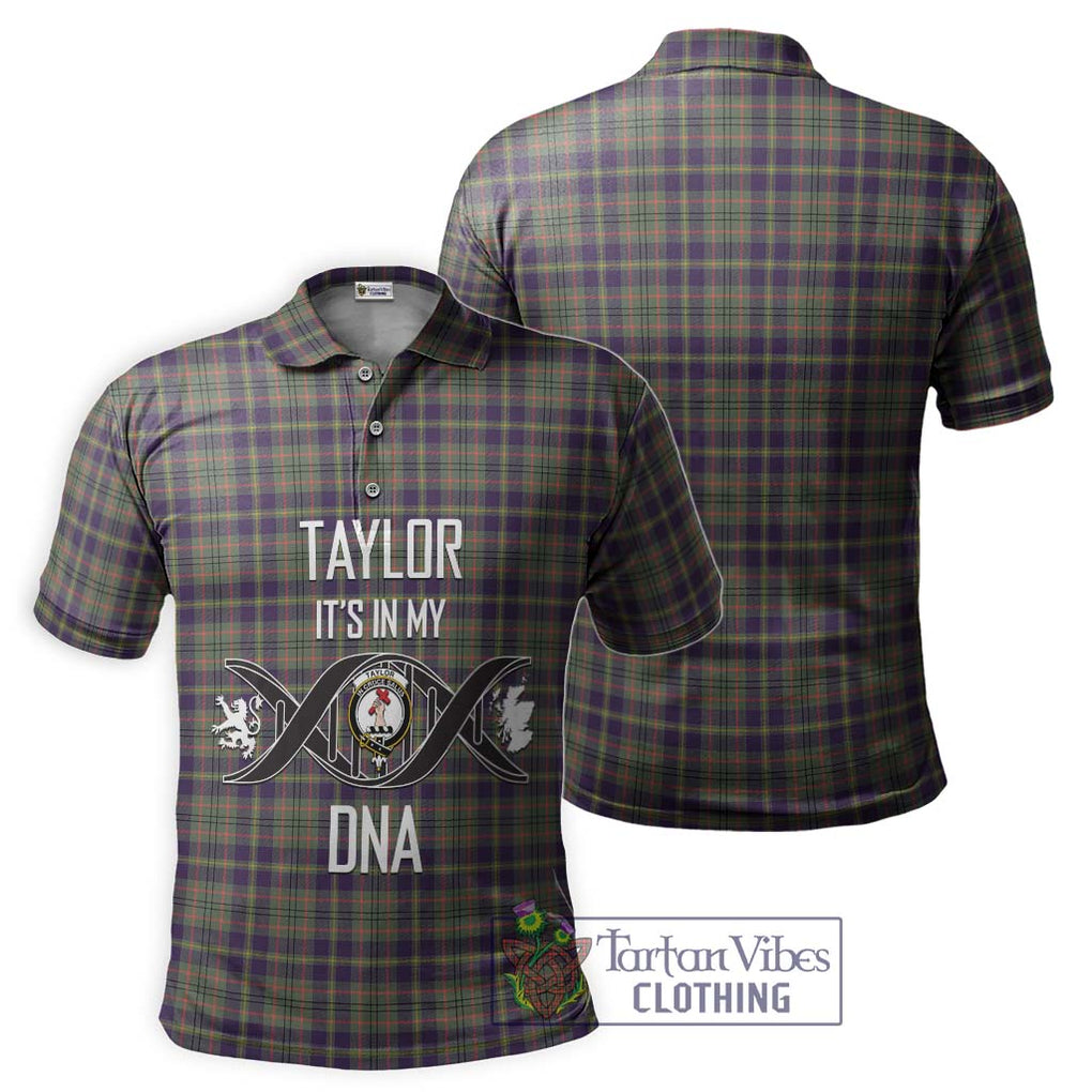 Taylor Weathered Tartan Polo Shirt with Family Crest DNA In Me Style - Tartanvibesclothing Shop