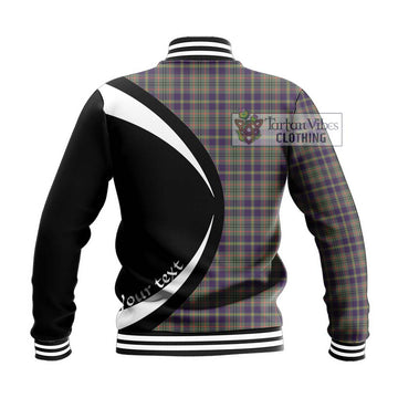 Taylor Weathered Tartan Baseball Jacket with Family Crest Circle Style