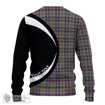 Taylor Weathered Tartan Ugly Sweater with Family Crest Circle Style