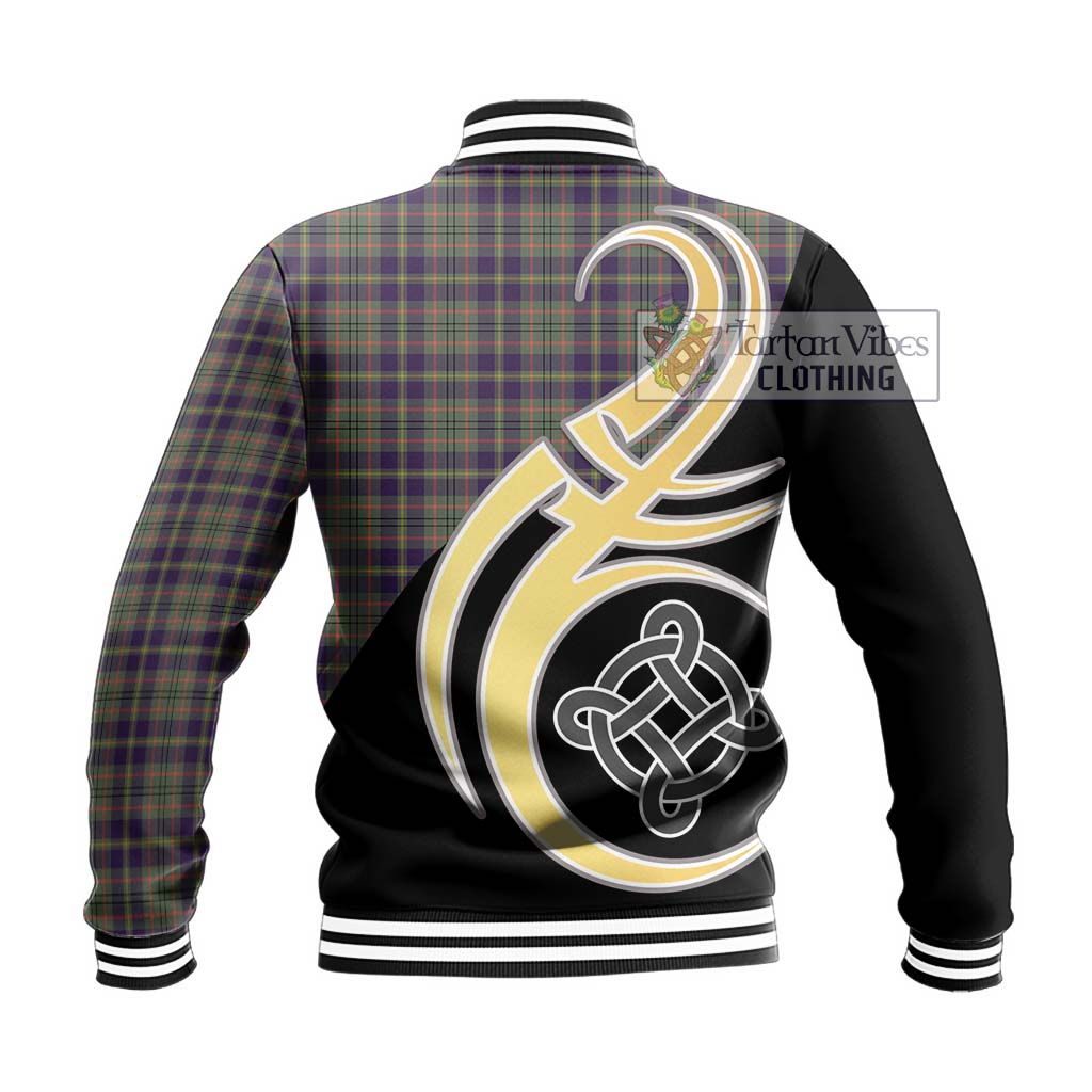 Taylor Weathered Tartan Baseball Jacket with Family Crest and Celtic Symbol Style - Tartan Vibes Clothing