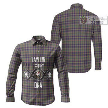 Taylor Weathered Tartan Long Sleeve Button Shirt with Family Crest DNA In Me Style