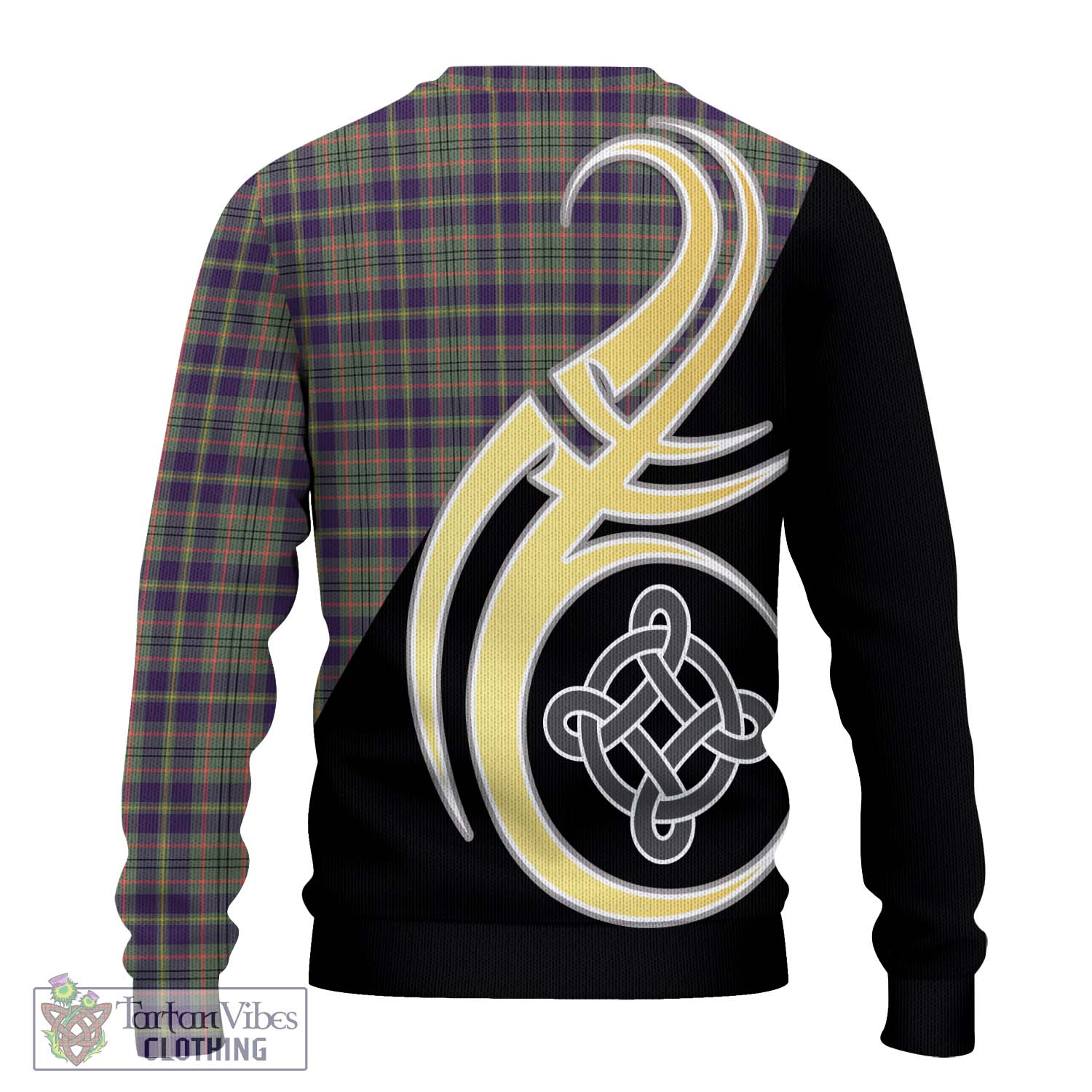 Taylor Weathered Tartan Knitted Sweater with Family Crest and Celtic Symbol Style - Tartan Vibes Clothing