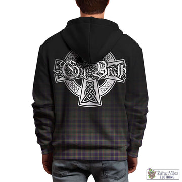 Taylor Weathered Tartan Hoodie Featuring Alba Gu Brath Family Crest Celtic Inspired