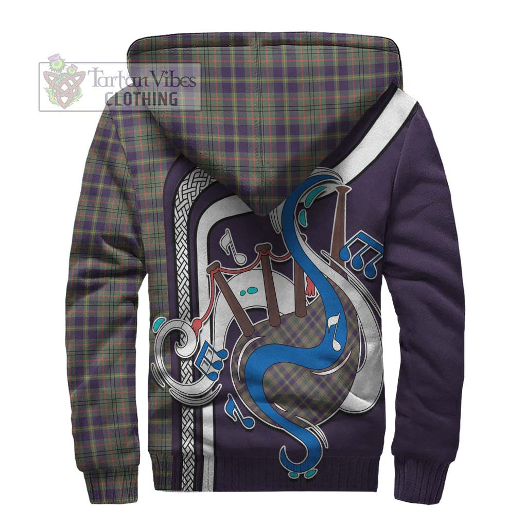 Taylor Weathered Tartan Sherpa Hoodie with Epic Bagpipe Style - Tartanvibesclothing Shop