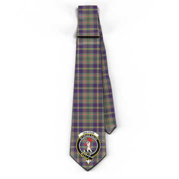 Taylor Weathered Tartan Classic Necktie with Family Crest