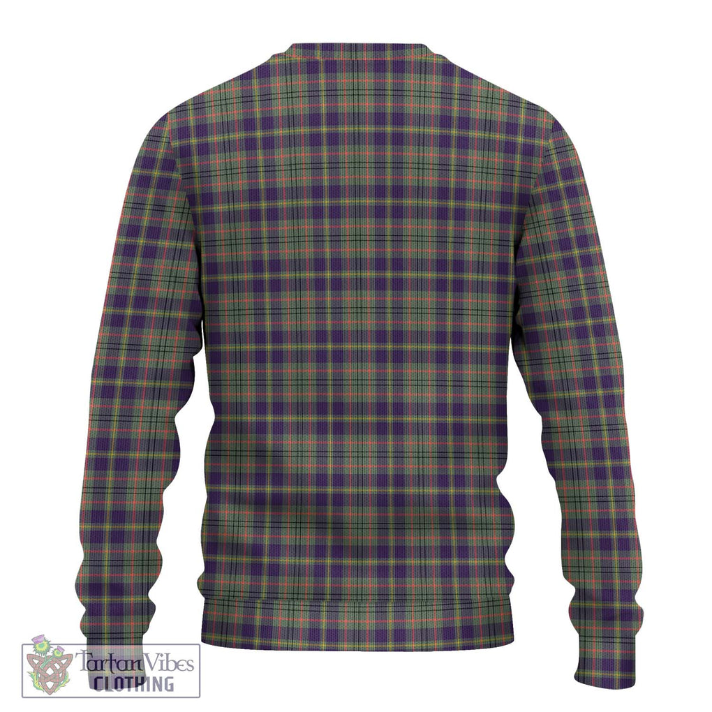 Taylor Weathered Tartan Knitted Sweater with Family Crest DNA In Me Style - Tartanvibesclothing Shop