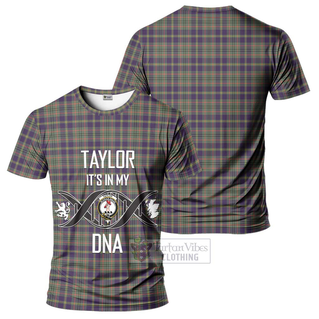 Taylor Weathered Tartan T-Shirt with Family Crest DNA In Me Style - Tartan Vibes Clothing