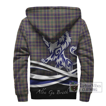 Taylor Weathered Tartan Sherpa Hoodie with Alba Gu Brath Regal Lion Emblem