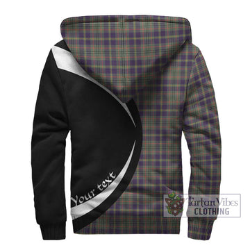 Taylor Weathered Tartan Sherpa Hoodie with Family Crest Circle Style