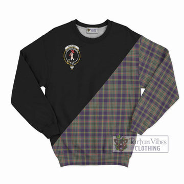 Taylor Weathered Tartan Sweatshirt with Family Crest and Military Logo Style