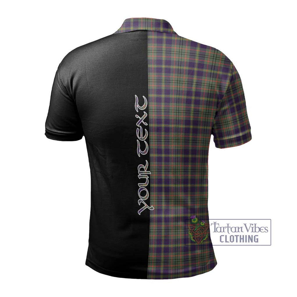 Taylor Weathered Tartan Polo Shirt with Family Crest and Half Of Me Style - Tartanvibesclothing Shop