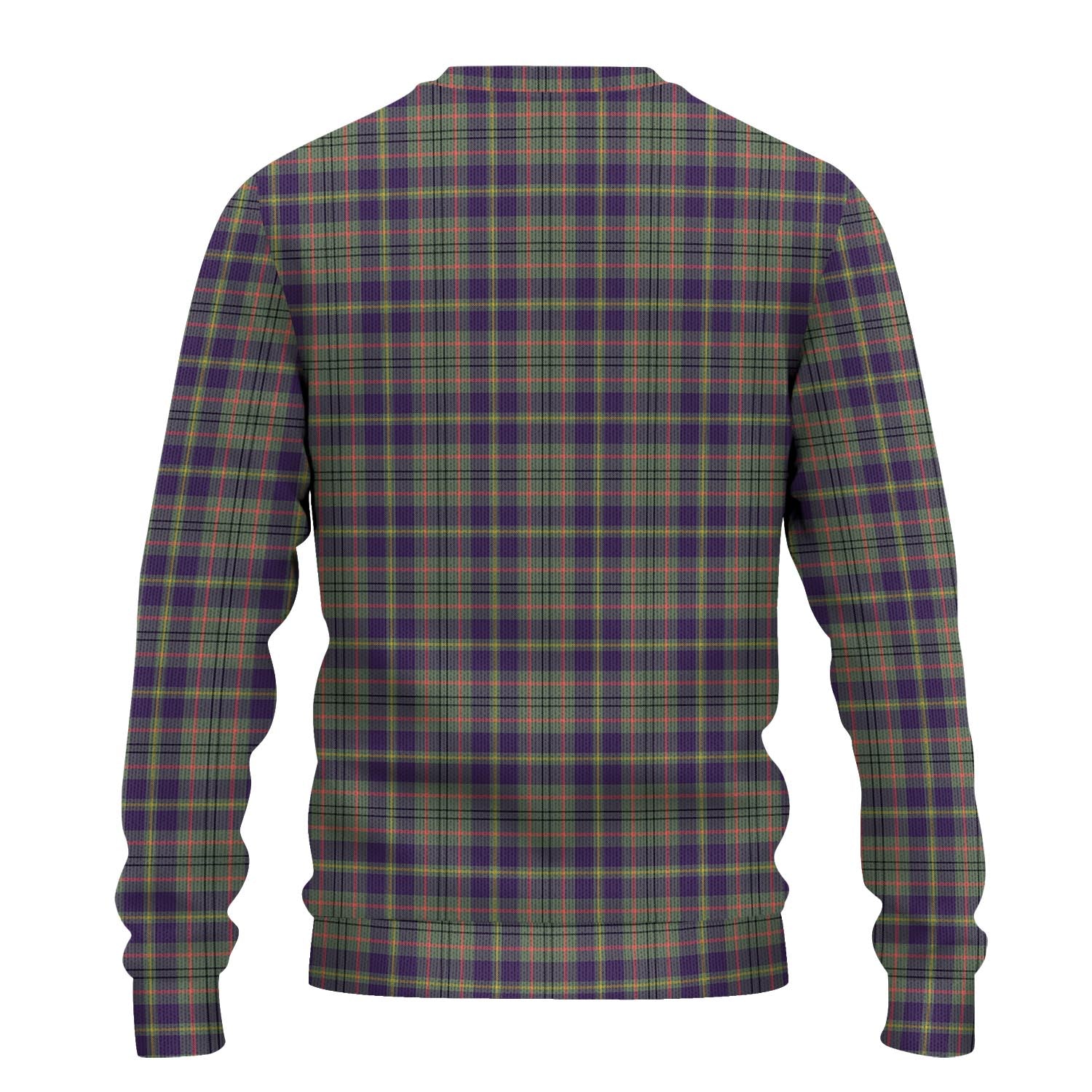 Taylor Weathered Tartan Knitted Sweater with Family Crest - Tartanvibesclothing