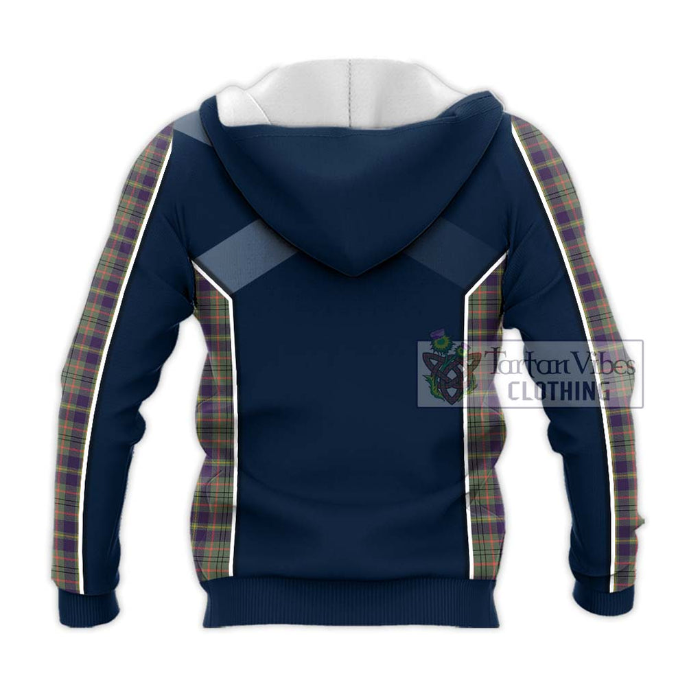 Taylor Weathered Tartan Knitted Hoodie with Family Crest and Lion Rampant Vibes Sport Style - Tartan Vibes Clothing