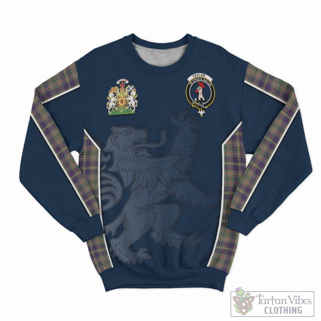 Tartan Vibes Clothing Taylor Weathered Tartan Sweater with Family Crest and Lion Rampant Vibes Sport Style