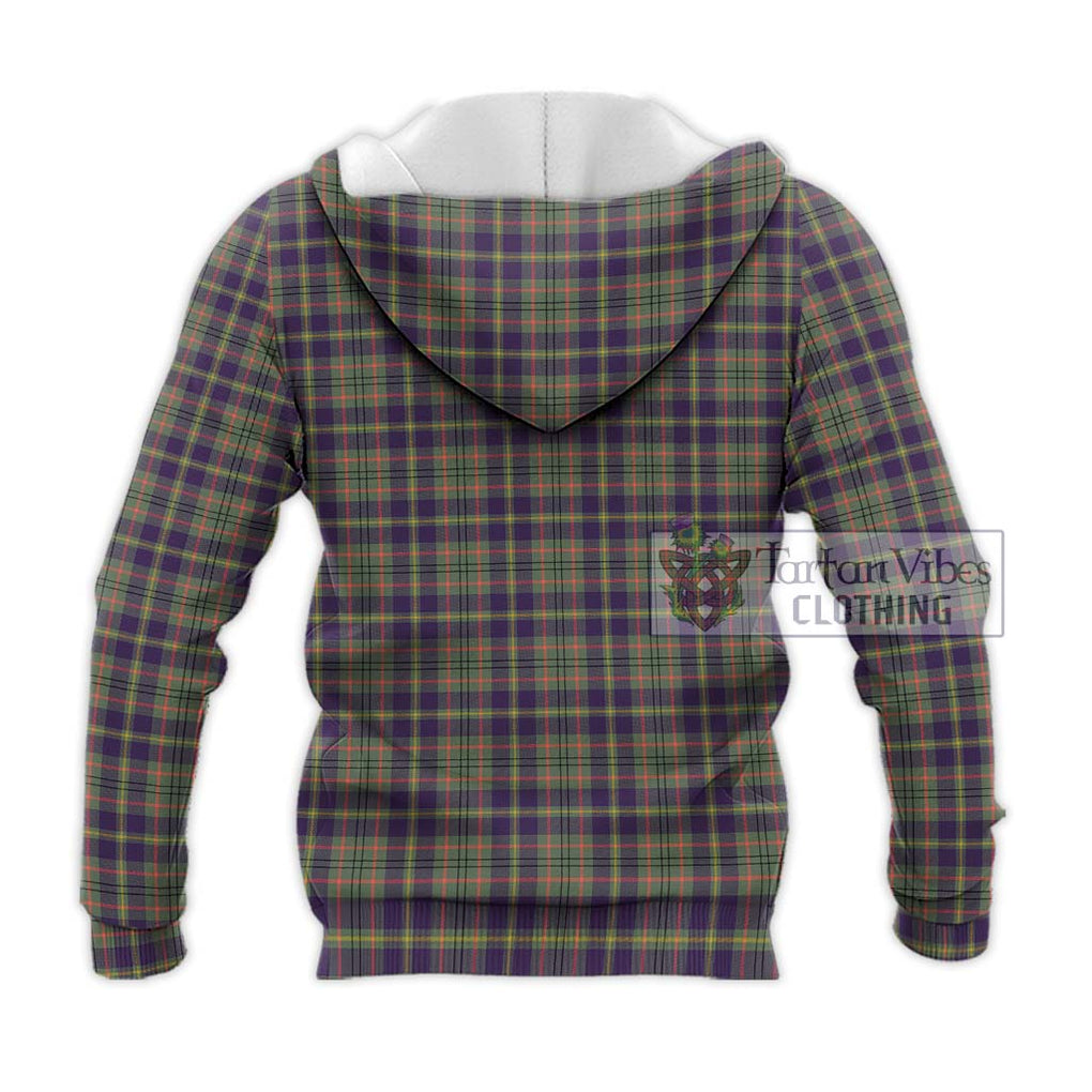 Taylor Weathered Tartan Knitted Hoodie with Family Crest DNA In Me Style - Tartanvibesclothing Shop