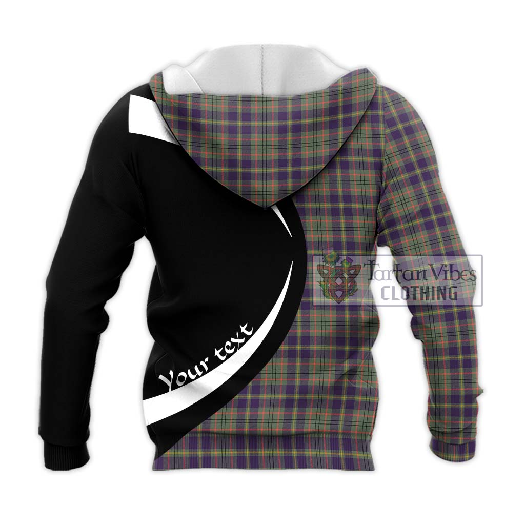 Taylor Weathered Tartan Knitted Hoodie with Family Crest Circle Style - Tartan Vibes Clothing