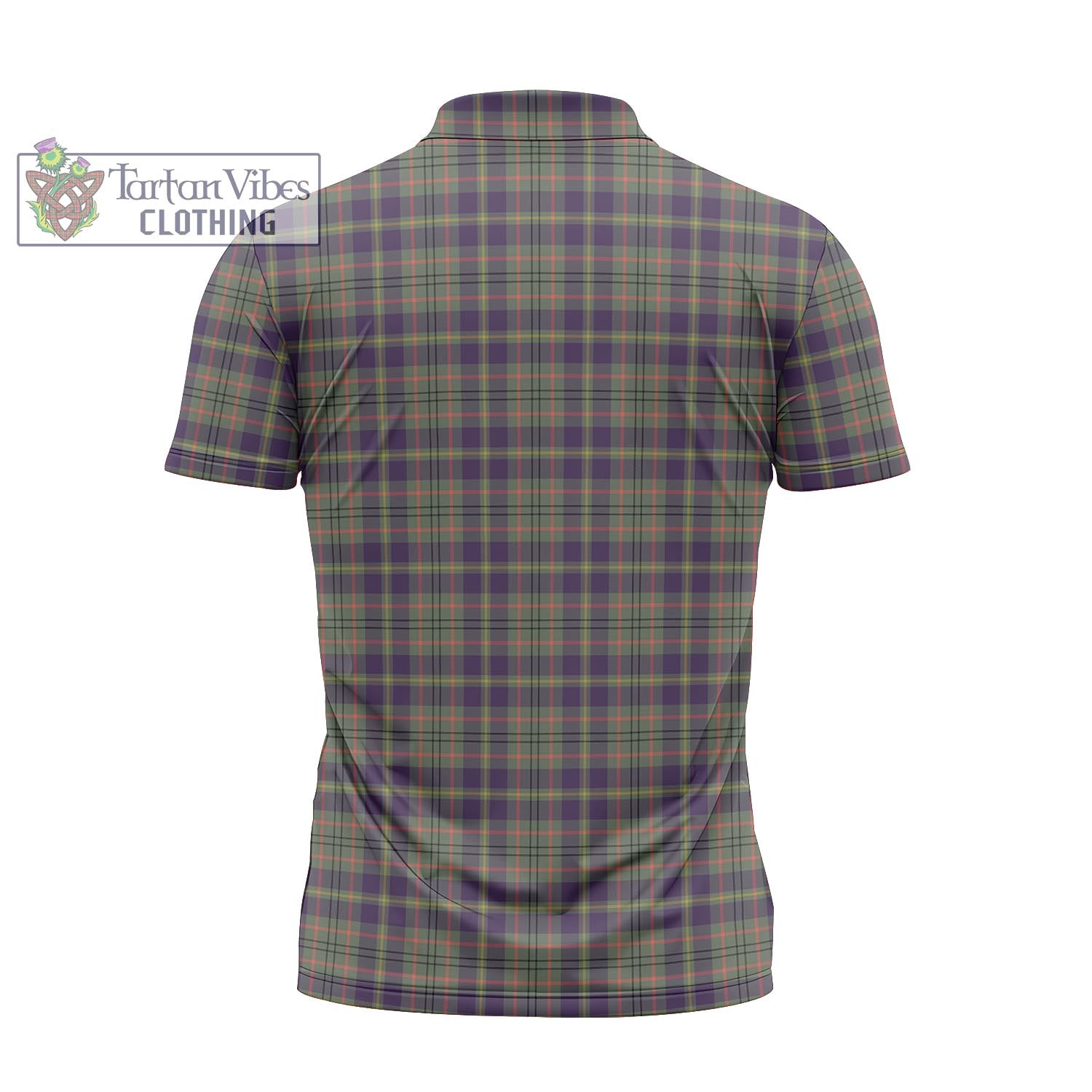 Tartan Vibes Clothing Taylor Weathered Tartan Zipper Polo Shirt with Family Crest