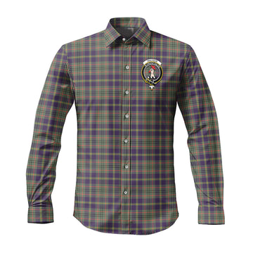 Taylor Weathered Tartan Long Sleeve Button Up Shirt with Family Crest