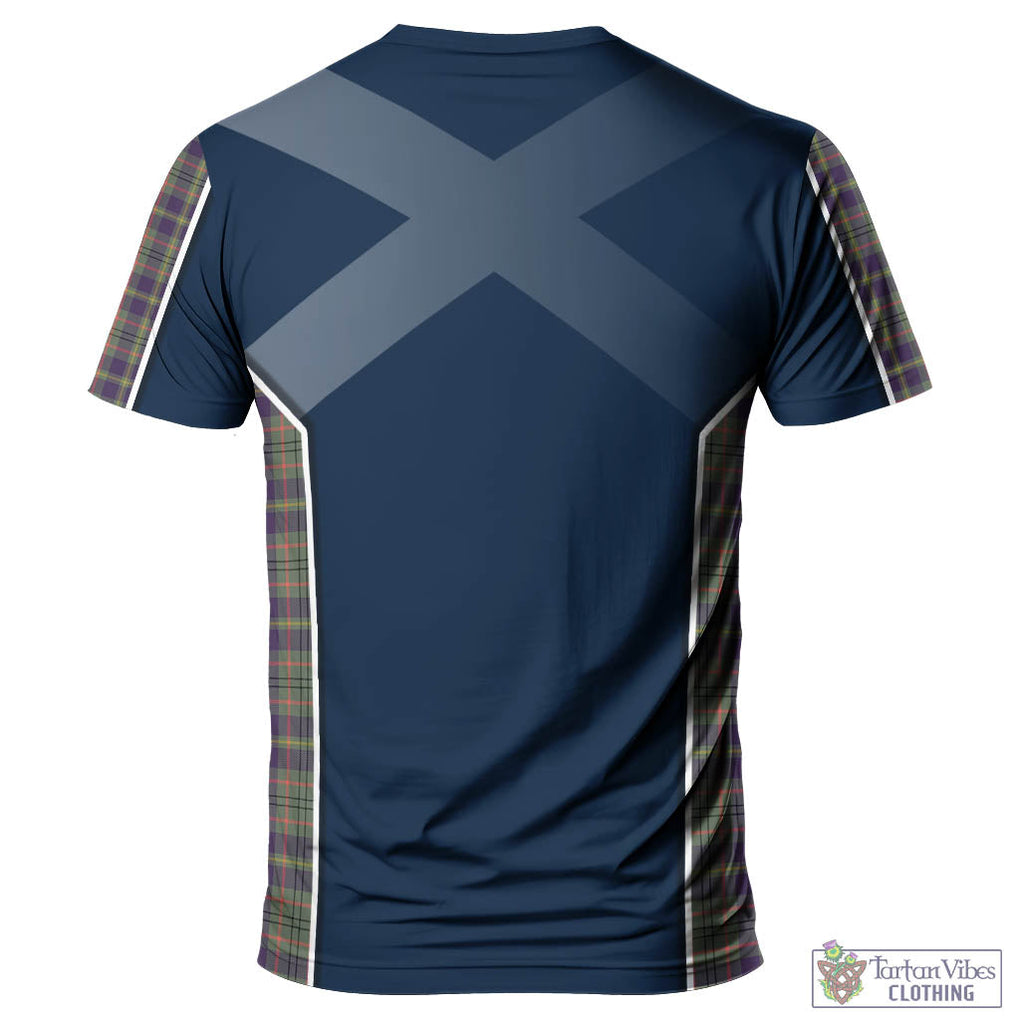 Tartan Vibes Clothing Taylor Weathered Tartan T-Shirt with Family Crest and Scottish Thistle Vibes Sport Style