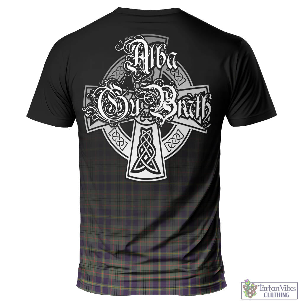 Tartan Vibes Clothing Taylor Weathered Tartan T-Shirt Featuring Alba Gu Brath Family Crest Celtic Inspired