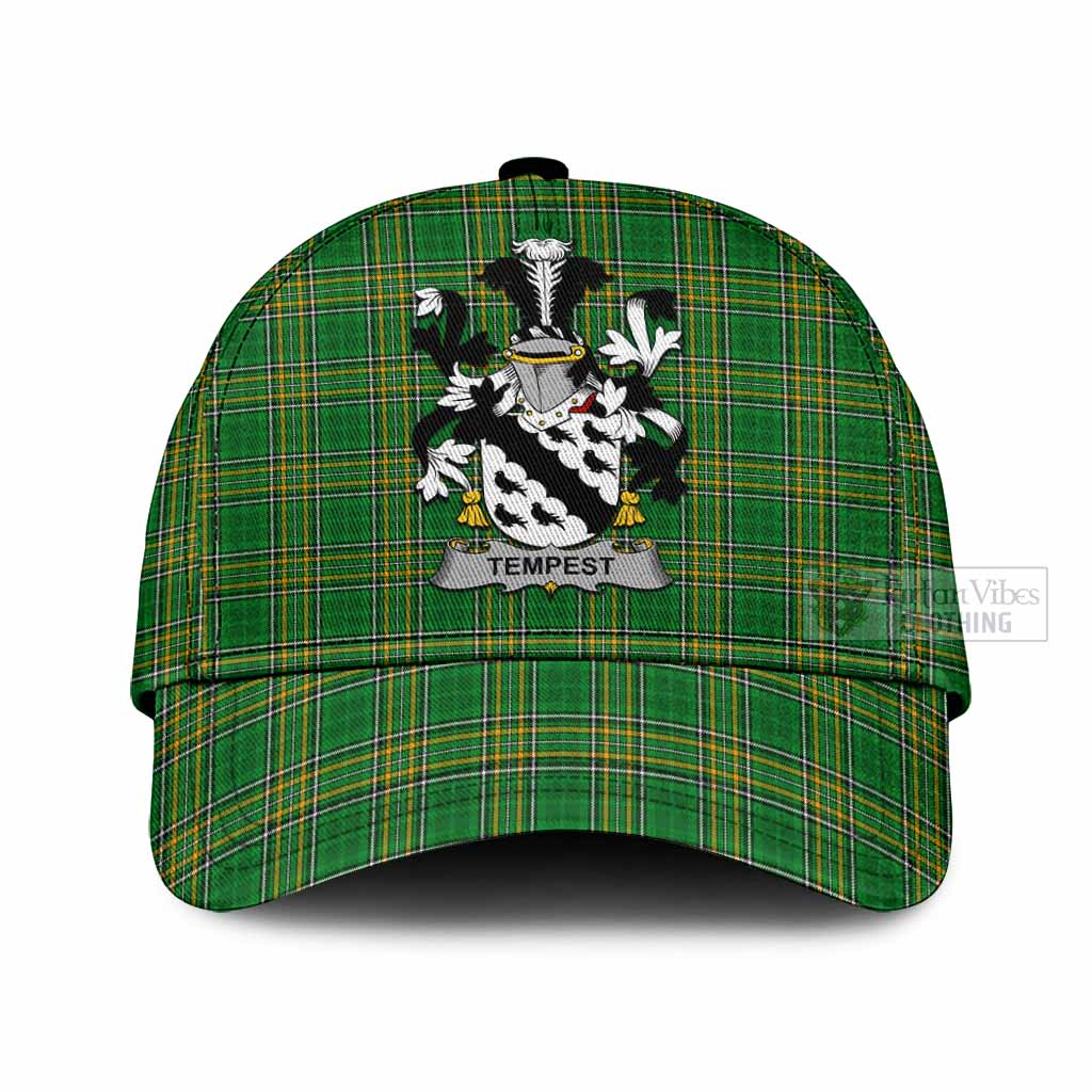 Tartan Vibes Clothing Tempest Irish Clan Tartan Classic Cap with Coat of Arms