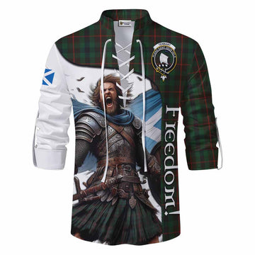 Tennant Crest Tartan Ghillie Kilt Shirt Inspired by the Freedom of Scottish Warrior