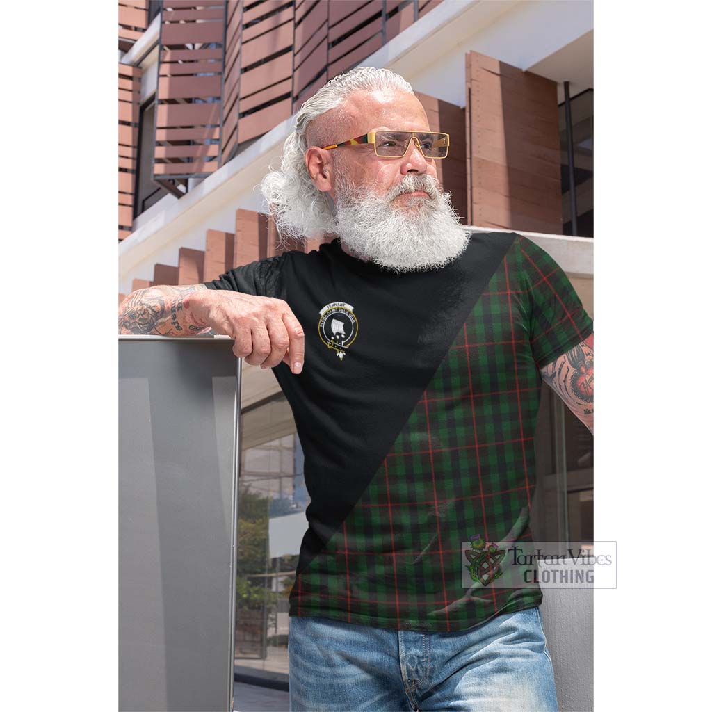 Tartan Vibes Clothing Tennant Tartan Cotton T-shirt with Family Crest and Military Logo Style