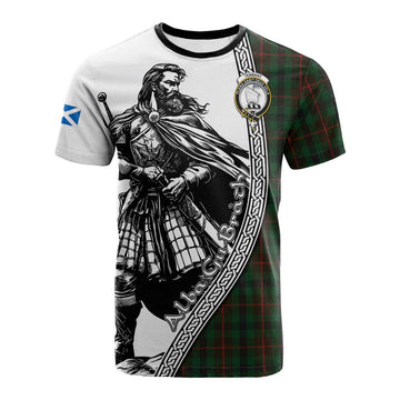 Tennant Tartan Clan Crest Cotton T-shirt with Highlander Warrior Celtic Style Kid's Shirt - Tartan Vibes Clothing