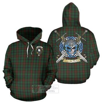 Tennant Tartan Hoodie with Family Crest Celtic Skull Style