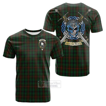 Tennant Tartan Cotton T-shirt with Family Crest Celtic Skull Style Kid's Shirt - Tartan Vibes Clothing