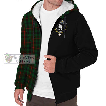 Tennant Tartan Sherpa Hoodie with Family Crest and Half Of Me Style