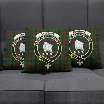 Tennant Tartan Pillow Cover with Family Crest