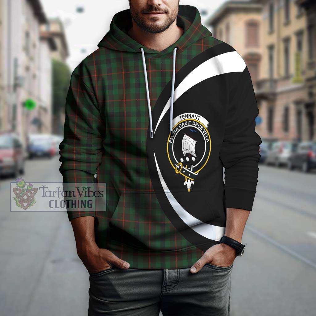 Tennant Tartan Hoodie with Family Crest Circle Style Zip Hoodie - Tartan Vibes Clothing