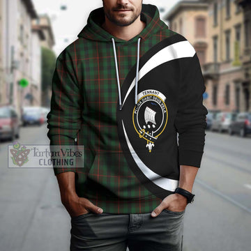 Tennant Tartan Hoodie with Family Crest Circle Style