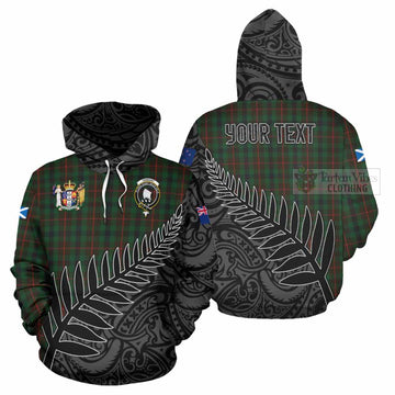 Tennant Crest Tartan Hoodie with New Zealand Silver Fern Half Style