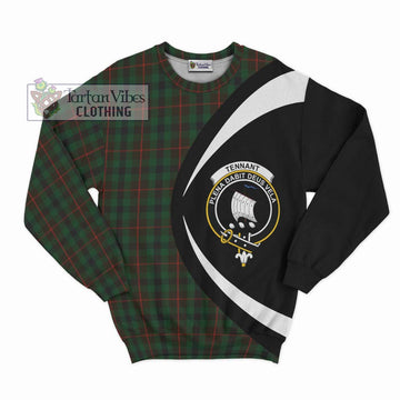 Tennant Tartan Sweatshirt with Family Crest Circle Style