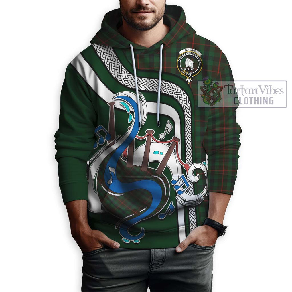 Tennant Tartan Hoodie with Epic Bagpipe Style Zip Hoodie - Tartanvibesclothing Shop