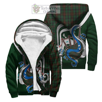 Tennant Tartan Sherpa Hoodie with Epic Bagpipe Style