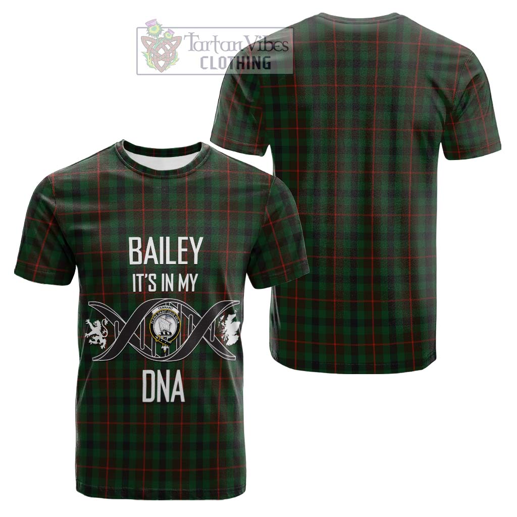 Tartan Vibes Clothing Tennant Tartan Cotton T-shirt with Family Crest DNA In Me Style