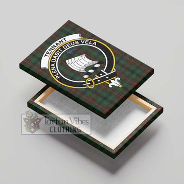 Tennant Tartan Canvas Print Wall Art with Family Crest