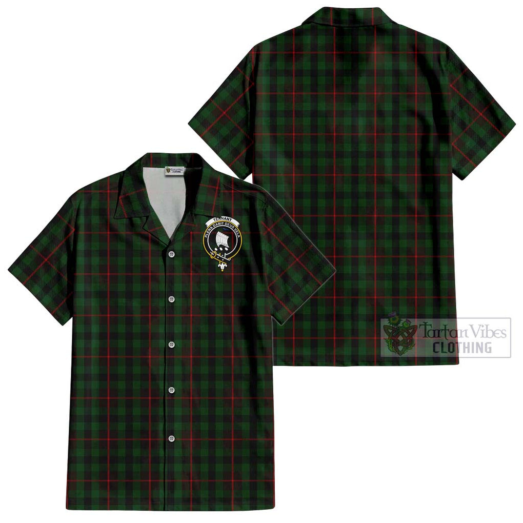 Tennant Tartan Cotton Hawaiian Shirt with Family Crest Kid - Tartan Vibes Clothing