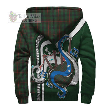 Tennant Tartan Sherpa Hoodie with Epic Bagpipe Style