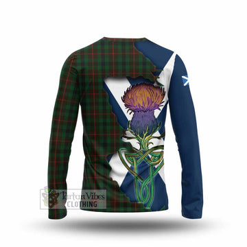 Tennant Tartan Family Crest Long Sleeve T-Shirt Scottish Thistle Celtic Inspired - Tartan Vibes Clothing