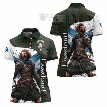 Tennant Crest Tartan Women's Polo Shirt Inspired by the Freedom of Scottish Warrior