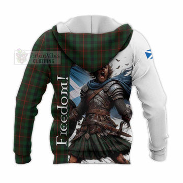 Tennant Crest Tartan Knitted Hoodie Inspired by the Freedom of Scottish Warrior