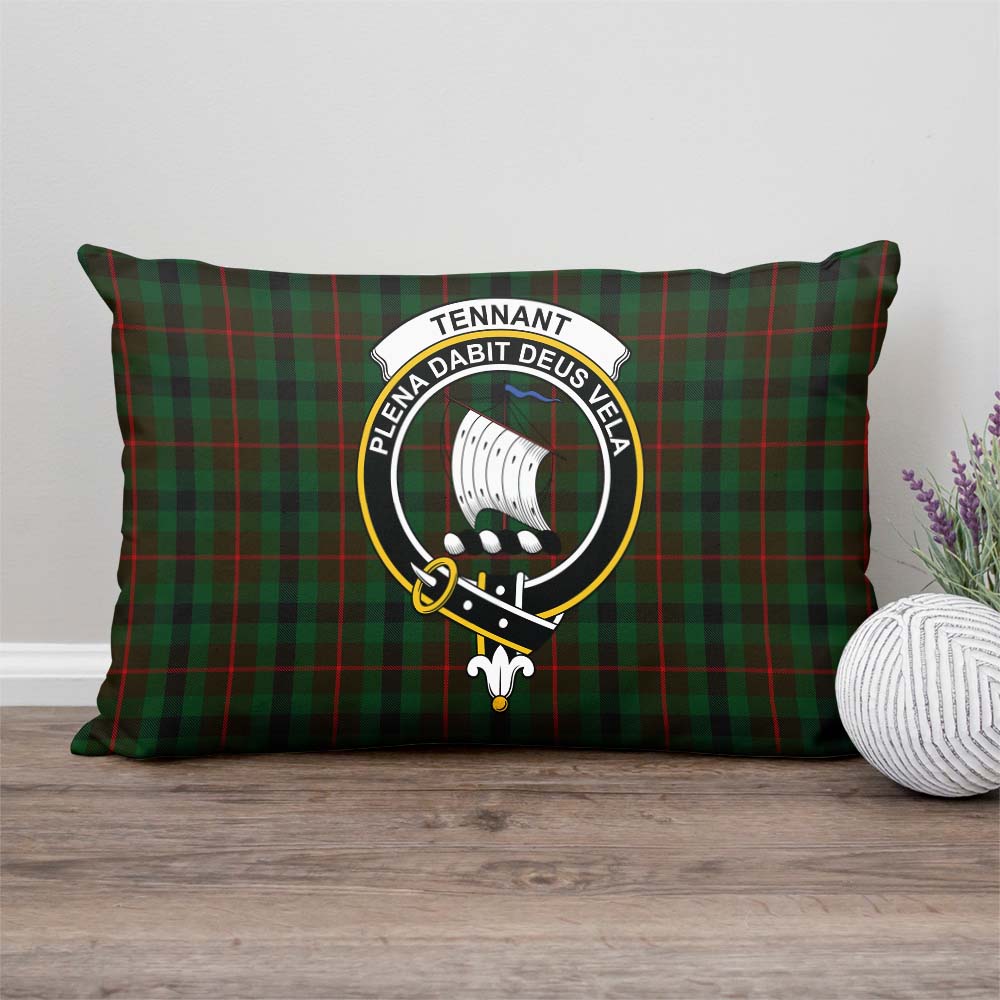 Tennant Tartan Pillow Cover with Family Crest Rectangle Pillow Cover - Tartanvibesclothing